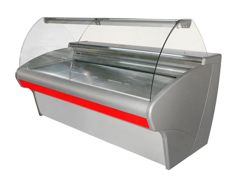 Холодильная витрина Carboma ВХСр-1,5 высокое качество, со склада, на заказ, доставка абаритные размеры: 1500х1100х1200, выкладка 1420х735
