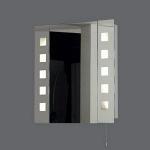 Светильник влагозащищенный LUSSOLE LSA-2900-02 BREZZA white mirror + white frosted 2*15W G13