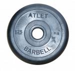Черный диск MB Barbell Atlet 1,25 кг 26 мм