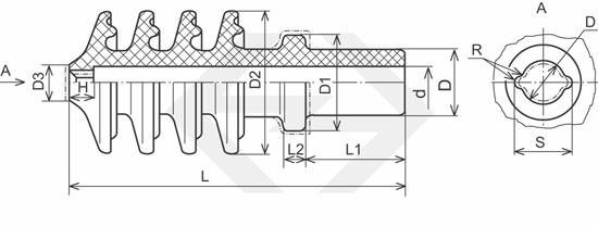 Изоляторы для съемных трансформаторных вводов ИПТ-20/(250-3200) Б УХЛ
