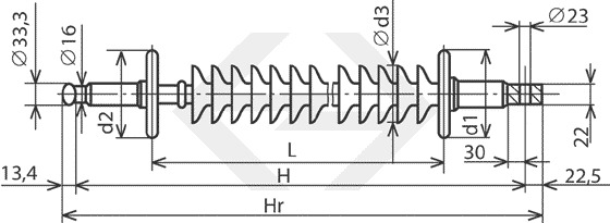 Линейные подвесные полимерные изоляторы для ЛЭП 110-220 кВ ЛК 120/110-AIV