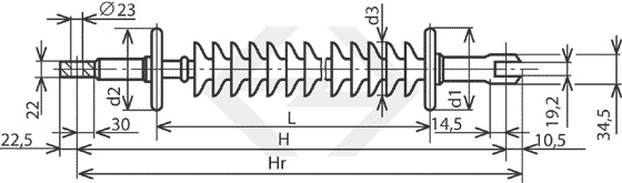 Линейные подвесные полимерные изоляторы для ЛЭП 110-220 кВ ЛК 120/110-ГIV