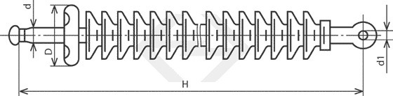 Линейные подвесные полимерные изоляторы для ЛЭП 330-500 кВ ЛК300/330-III