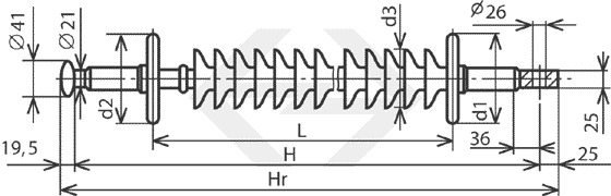 Линейные подвесные полимерные изоляторы для ЛЭП 150-220 кВ