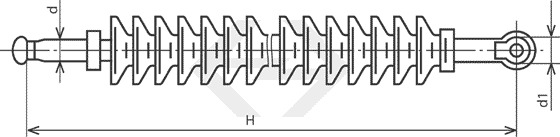 Линейные подвесные полимерные изоляторы для ЛЭП 35-330 кВ ЛК 70/35-III
