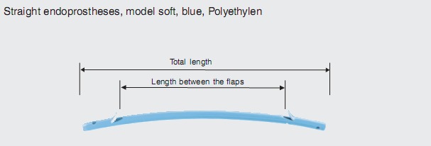 Прямой эндопротез (Стент блилиарный), мягкий, синий, Polyethylen (7,0Ch.; 8,5Ch.; 10,0Ch.; 11,5Ch.)