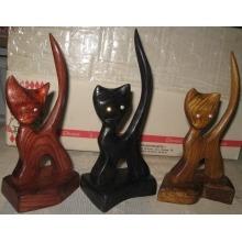 Деревянные сувениры, деревянные сувениры оптом от производителя, кошки деревянные сувениры.