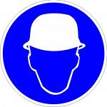 Предписывающий знак, код M 02 Работать в защитной каске (шлеме)