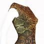 Леопард - Горчичный / Трикотажное облегающее платье Миди без рукавов, вырез лодочкой / под заказ