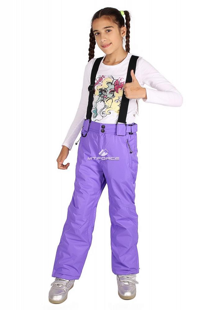 Брюки горнолыжные подростковые для девочки фиолетового цвета 816F