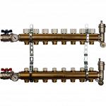 STOUT Распределительный коллектор из латуни без расходомеров 8 вых. SMB 0468 000008