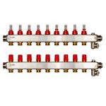 Коллекторы Danfoss SSM-9F с расходомерами, 9 контуров