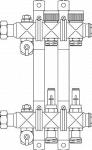 Oventrop Коллектор 9 хG3/4 для напольного отопления с ротаметрами 0,6-2,4л/м