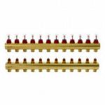 Коллекторы Danfoss FHF-12F для 12 контуров, с преднастройкой и расходомерами