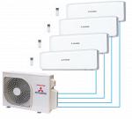Мульти сплит-система Mitsubishi Heavy SCM80ZМ-S1 + SRK25ZS-W 4 шт
