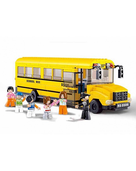 Детский конструктор Sluban Автобус «Большой школьный автобус» M38-B0506