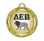 Сувенирная именная медаль "Лев"